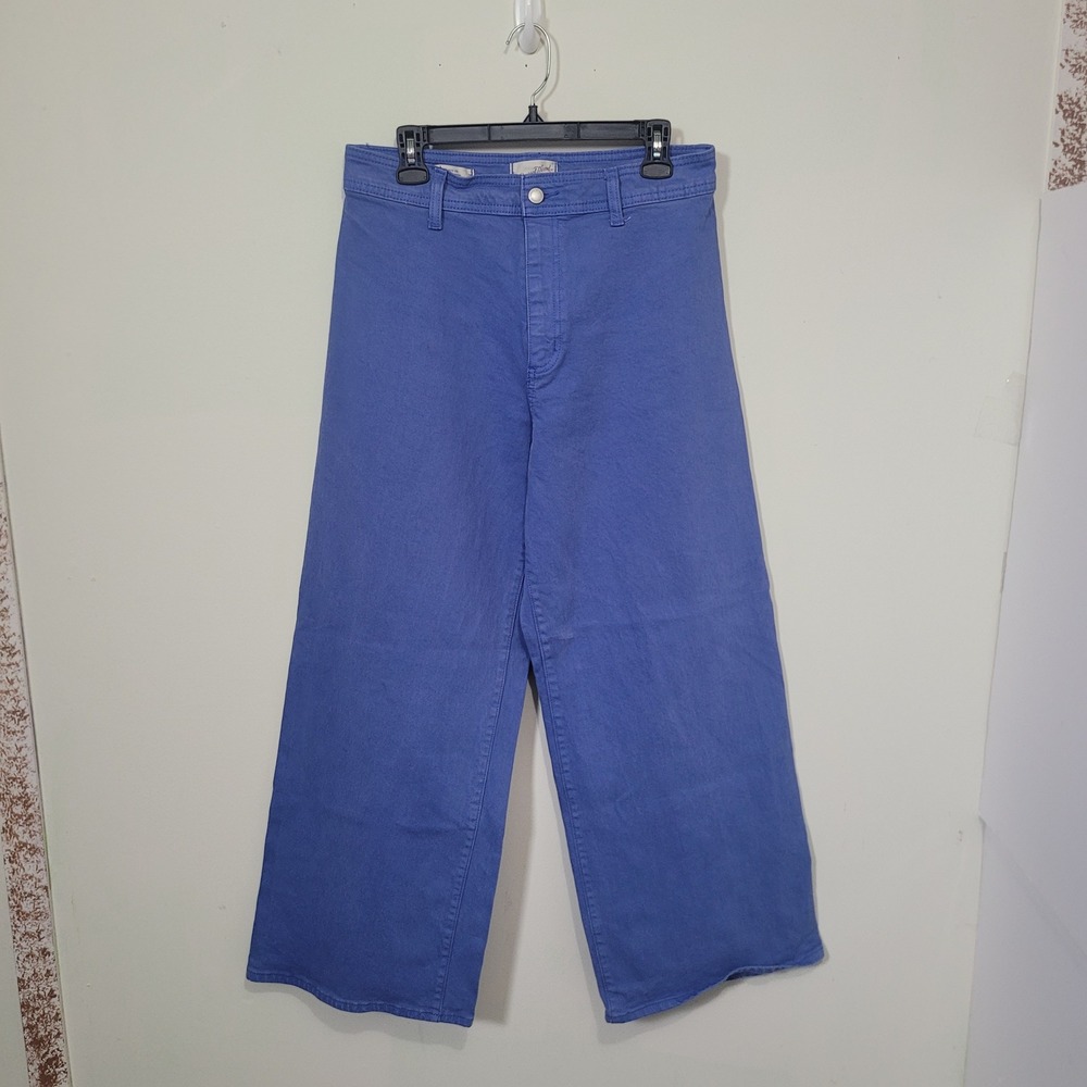 Universal Thread Size 10 Sailor Wide Leg Pants Women Blue High Rise Stretch